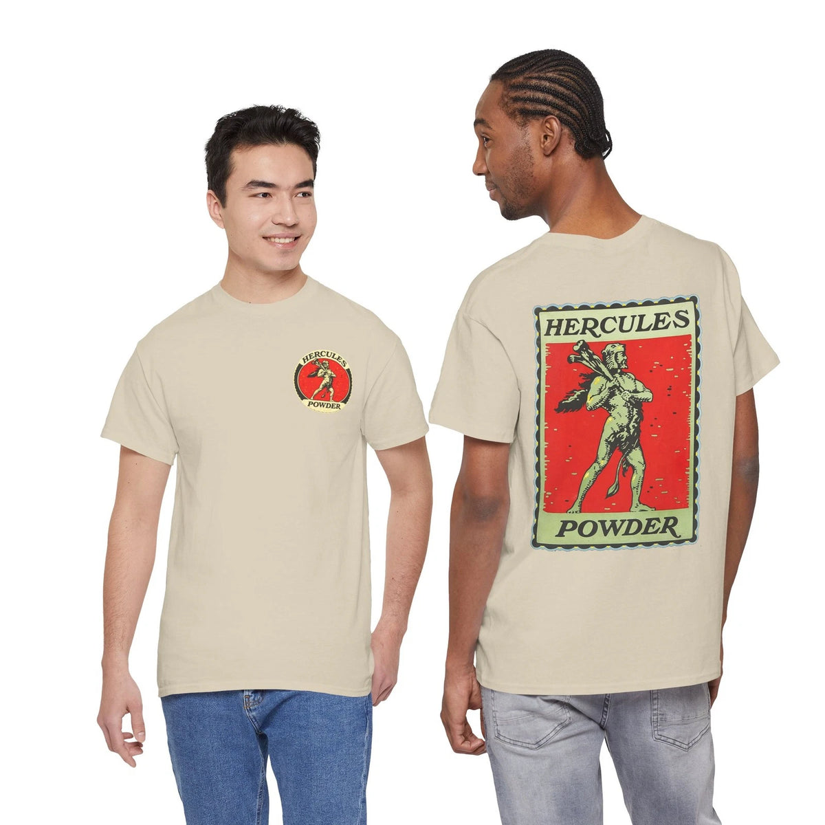 Hercules Powder Vintage Gun Explosives Ammo Hunting 2-side Graphic T-Shirt