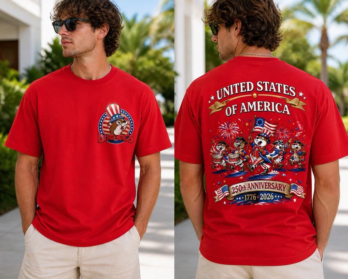 Buc-ees 250th Anniversary America, 250th years of Freedom - All Over Shirt, New Unisex