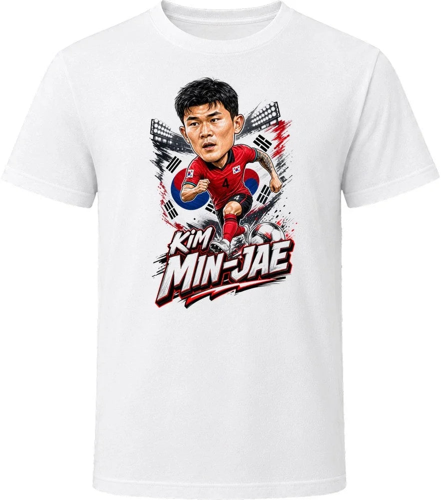 Kim Min-jae, South Korea Caricature Soccer 2026 T Shirt Unisex