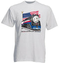 Men & Kids Tee SP 4449 Freedom Train Printed Ash 100% Cotton [AFT] Unisex
