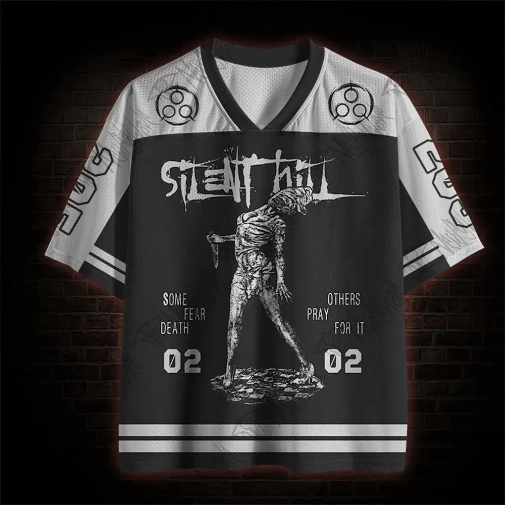 Silent Hill Bubblehead Nurse V-Neck T-Shirt Horror Breathable Unisex Quickdry