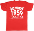 Made in 1959 All Original Parts Birthday Mens Short Sleeve Unisex