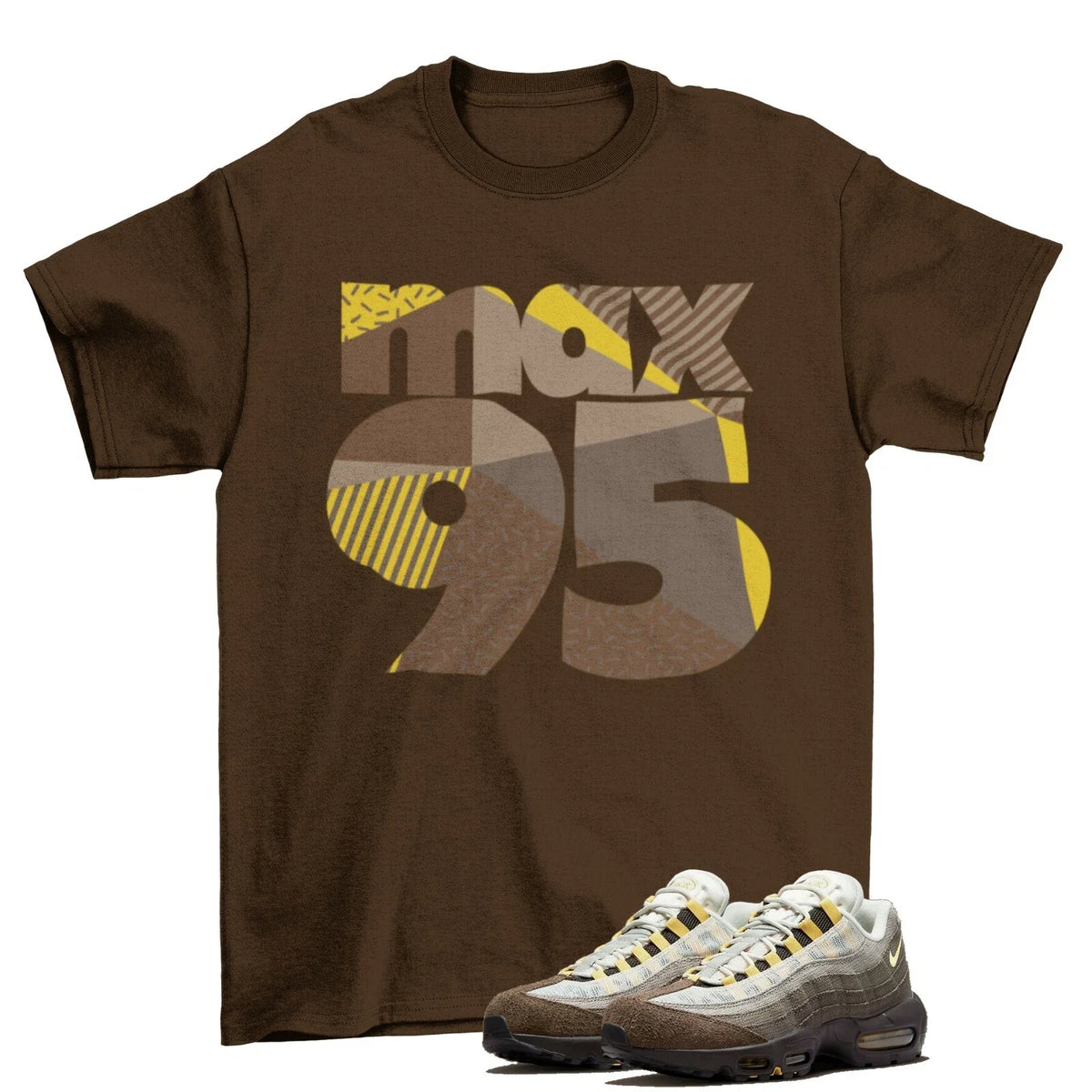 1995 Sneaker Shirt to Match Air Max 95 Ironstone DR0146-001 / NEW Dark Brown Unisex