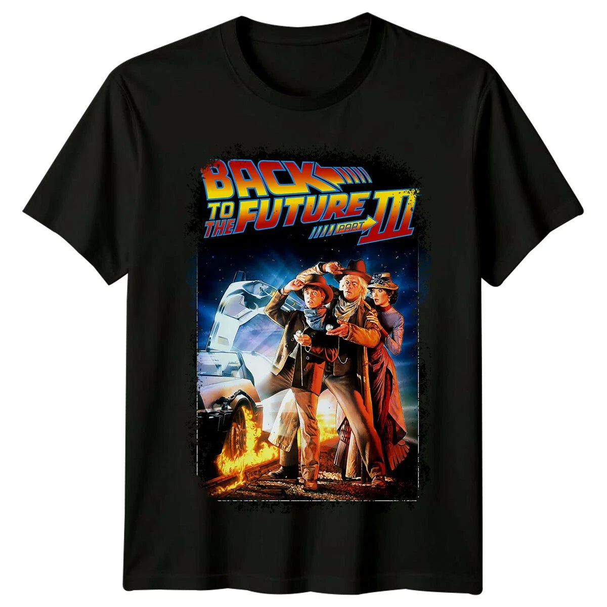 Back to the Future Part III (1990) Movie Poster Inspired Retro 90s Tee Unisex