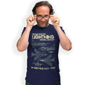 English Electric Lightning Blueprint Classic Fighter Jet Size S - 5XL Unisex