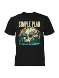 Simple Plan band Skull black Tee Cotton All sizes Unisex
