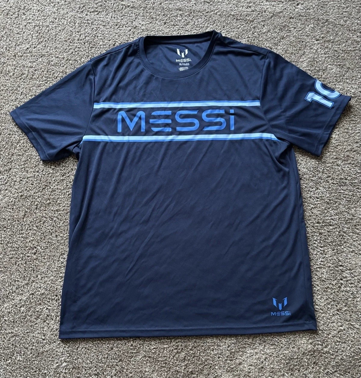 Mens XL T shirt Messi Brand Argentina Blue Soccer MLS Inter Miami Athletic Unisex