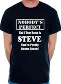 Mens Custom T Shirt First Name Steve Fathers Day Gift Present Funny Unisex
