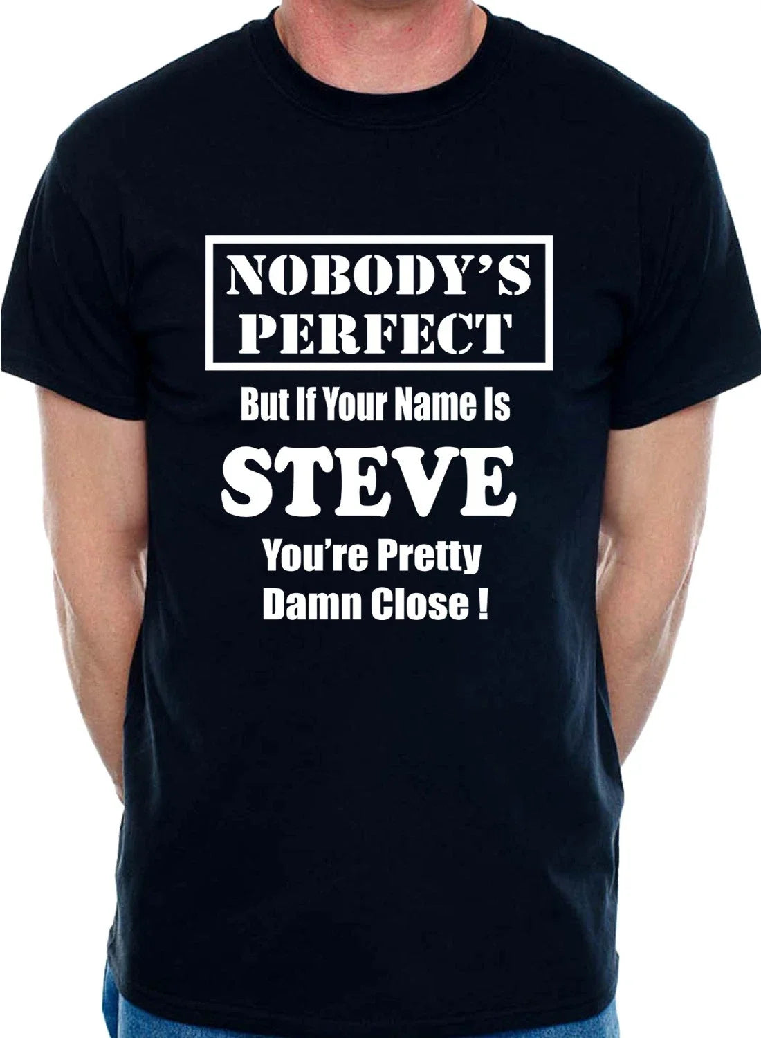 Mens Custom T Shirt First Name Steve Fathers Day Gift Present Funny Unisex
