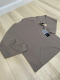 Public Supply Shirt Mens Medium Brown Long Sleeve Crew Neck NWT Unisex