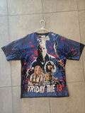 FRIDAY THE 13TH ALL OVER PRINT SHIRT XL MODERN PRINT VINTAGE TEE Unisex