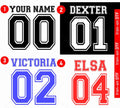 Personalised Name Number Football Sports 2026 DTF Iron On Heat Transfer T shirt Unisex