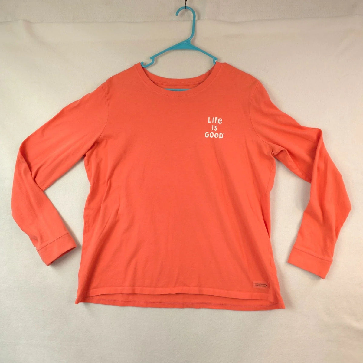 Life is Good Crusher Orange Mens Long Sleeve XL Shirt Palm Tree Keep Simple Unisex