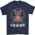 Lucipurr Demonic Hail Satan Cat Evil Mens 100% Cotton Unisex