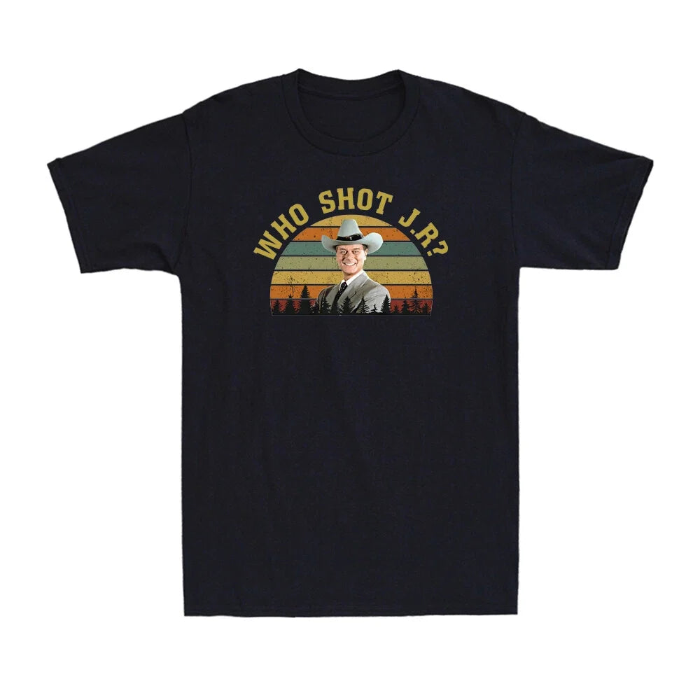 Who Shot J.R Funny 1978 Character Vintage Men's Short Sleeve Unisex