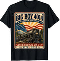 250th Anniversary USA Big Boy 4014 Train Vintage US Flag Tee Unisex