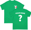Personalised Mexico Badge football T Shirt, Custom football Name and Number Tee Unisex