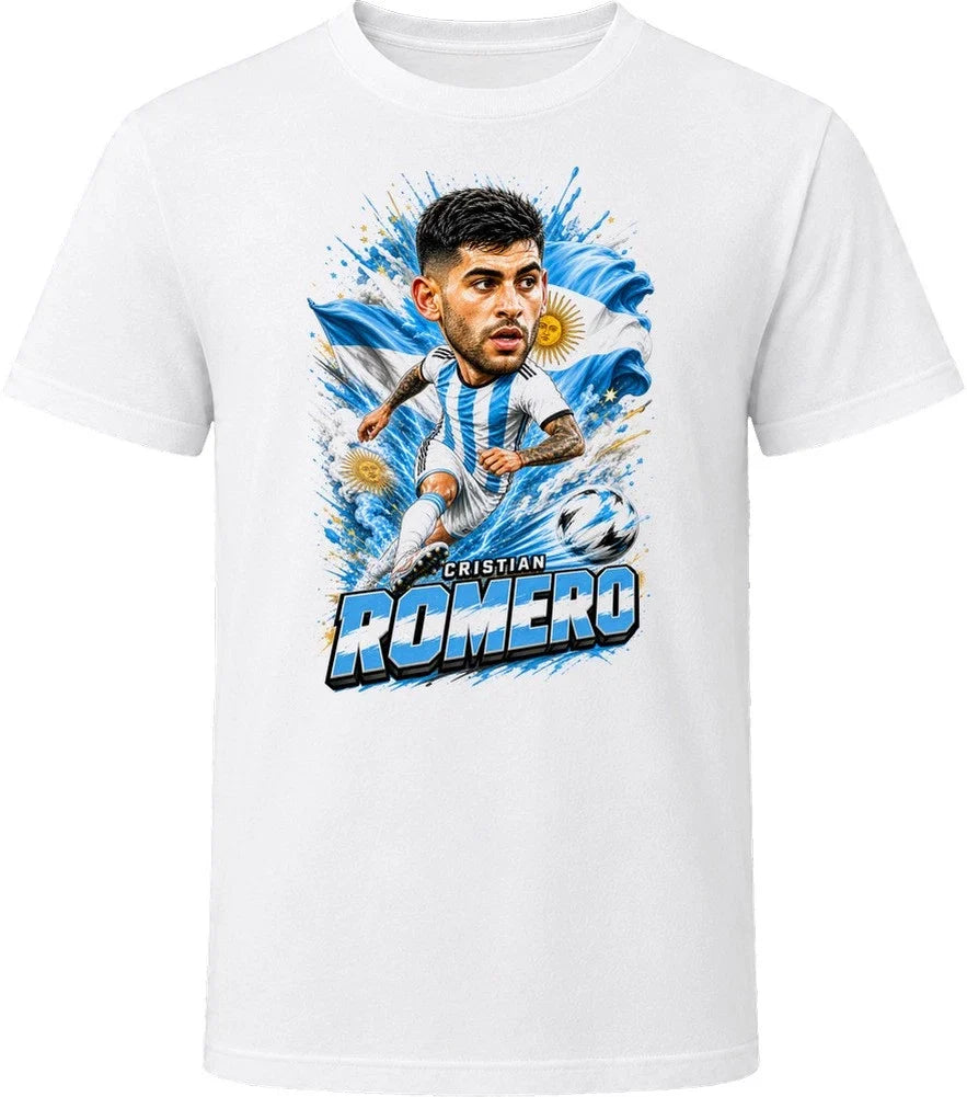 Cristian Romero Argentina Soccer Caricature 2026 World Cup T Shirt Unisex