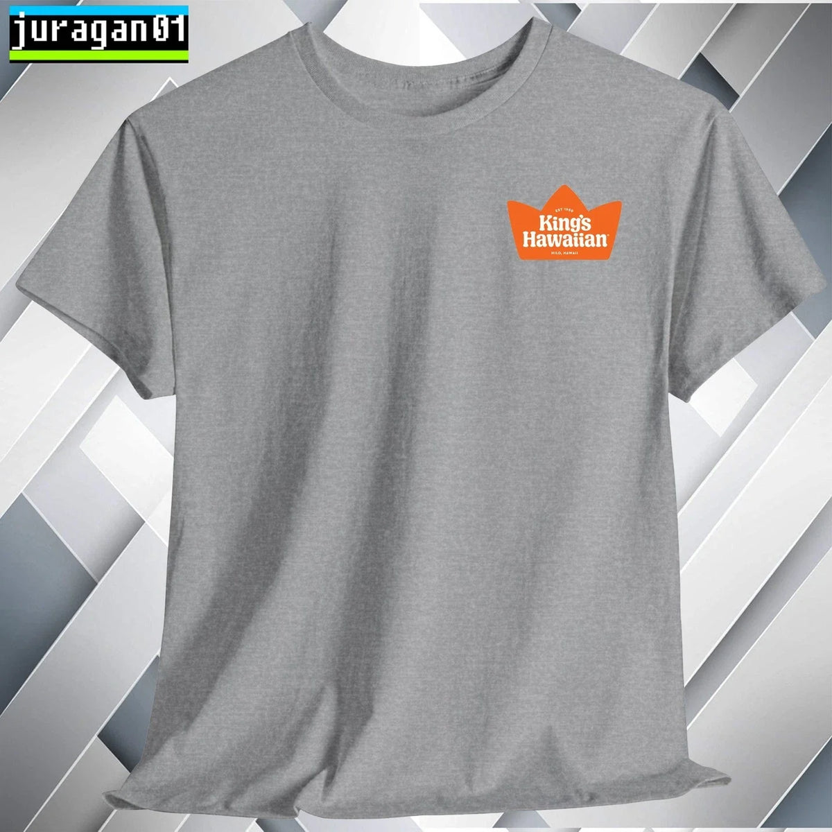 King's Hawaiian Logo Black/Gray/Blue/Red/White/Choc S to 5XL Made in USA Unisex
