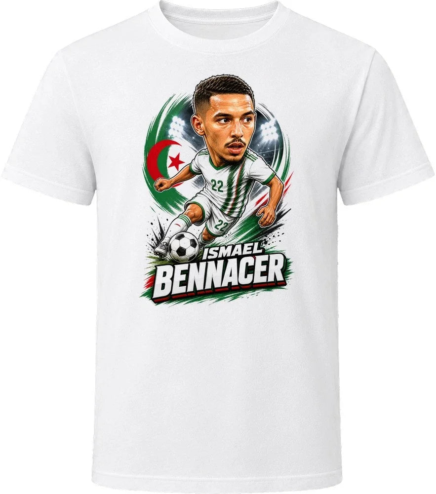 Ismael Bennacer, Algeria Caricature Soccer 2026 T Shirt Unisex