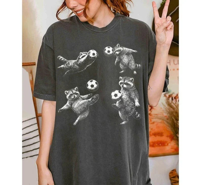 Funny Raccoon Soccer Mom Shirt, Game Day Soccer Mama Tee, Travel Soccer Shirt Unisex