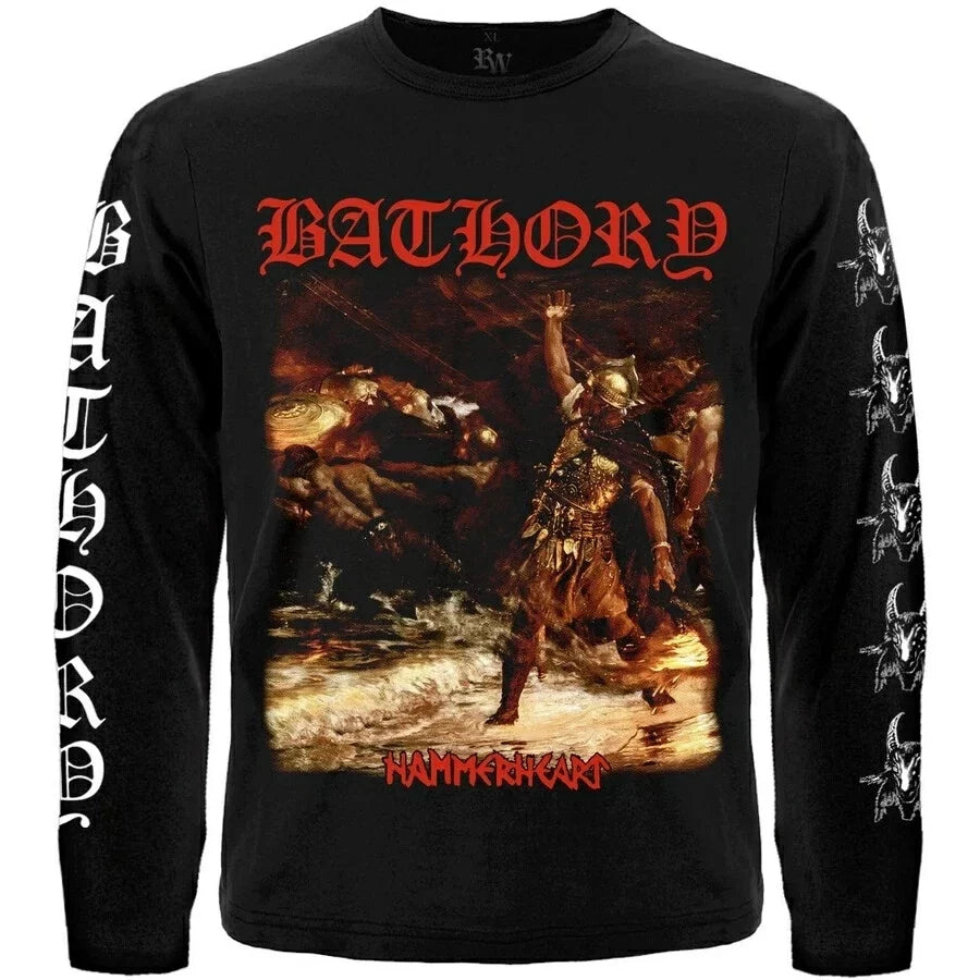 Bathory "Hammerheart" Long Sleeve Black mayhem Amon Amarth Unisex