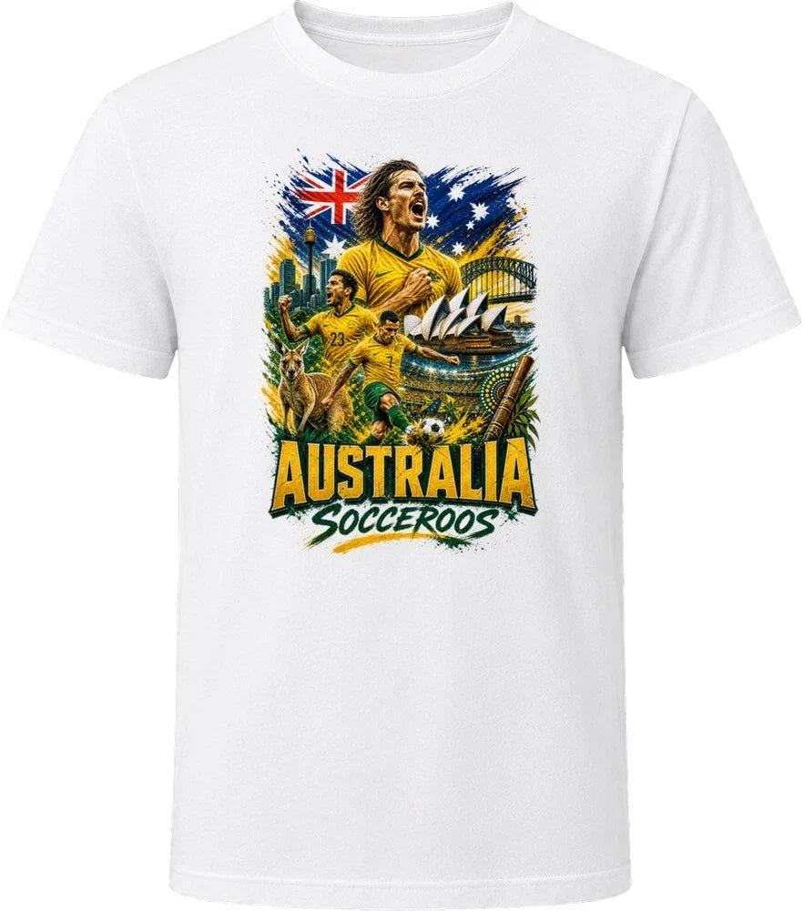 Australia Socceroos Soccer Football 2026 National Pride T Shirt Unisex