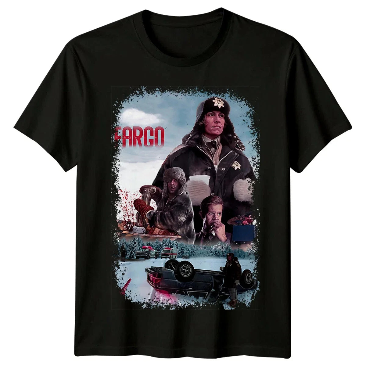 Fargo (1996) Movie Poster Inspired Retro Classic Film Graphic Tee Unisex Unisex