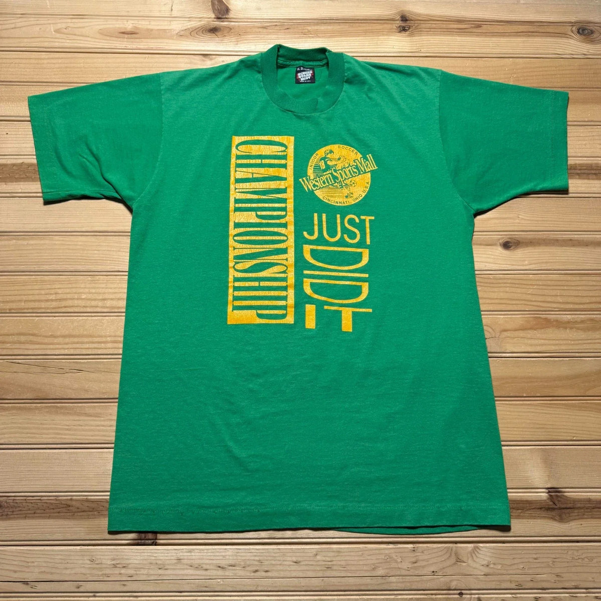 Vintage 80s Western Sports Mall Championship Indoor Soccer Ohio USA - XL Unisex