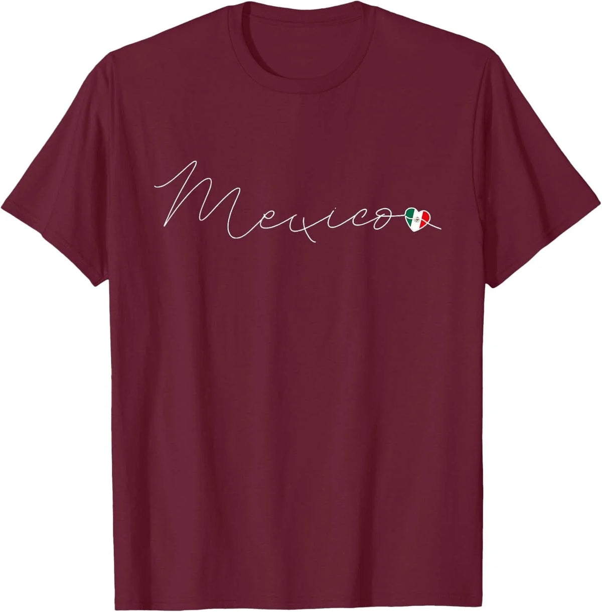 México Simple Love Mexican Flag Heart on Mexico Unisex