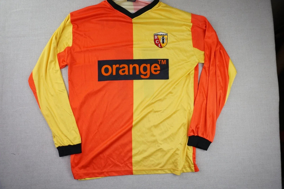 RCL Racing Club Soccer Mens Large Jersey El Diouf Orange Long Sleeve Vintage Unisex