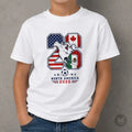 Football t shirt 2026 tee gift soccer fan tour USA flag North America top art Unisex