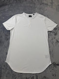 Cuts Clothing Elongated Henley Men's XXl White Unisex