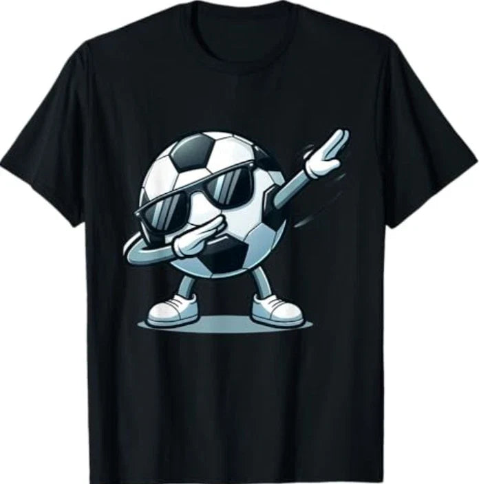 Dabbing Soccer Ball Shirt Funny Boys Men Women Sports Player Unisex