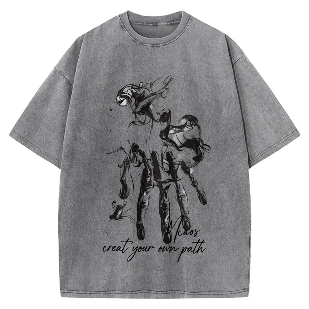100% Cotton Oversized , Smoke Hand Art Vintage Streetwear Unisex Tee Unisex