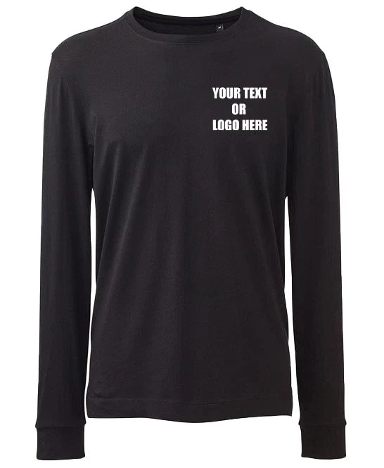 Personalised Custom Printed Mens Long Sleeve Anthem AM011 Unisex