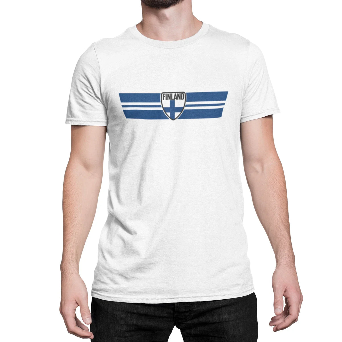 FINLAND World Cup 2026 Design Football Retro Strip Mens World Shipping Unisex