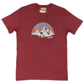 Men’s Levi's Sky Mountain Retro Striped Logo Size M 100% Cotton Burgundy Unisex