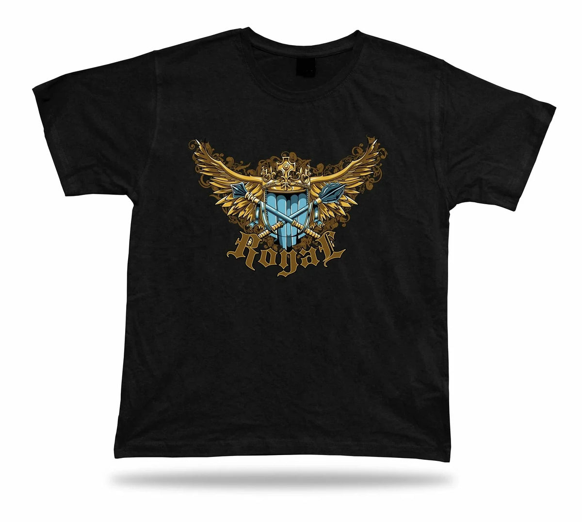Royal Shield Wings Fighter Warrior idea t shirt tee modern stylish design Unisex