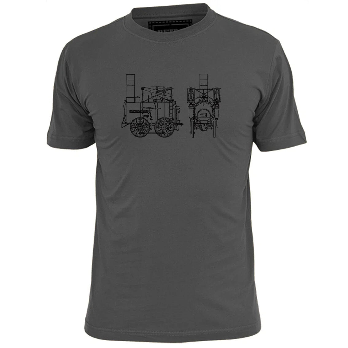 Mens Stourbridge Lion Steam Locomotive Train Blueprint T Shirt Unisex
