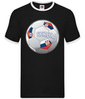 Country Football Serbia - Mens Ringer - Serbian Team Fan Soccer Footie Unisex