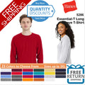 🔥 Hanes Essential-T Long Sleeve Cotton & Blends Up To 3XL 5286 Unisex