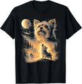 Yorkie Howling to the Moon Vintage Unisex
