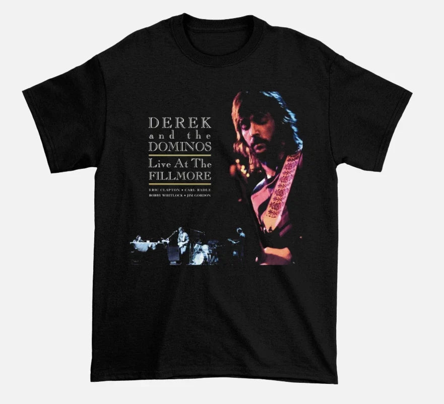Eric Clapton Derek and the Dominos Poster Men Black Tee Unisex