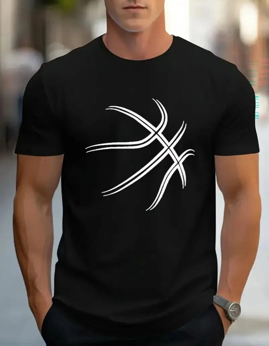 Men's Basketball Crew Neck Casual Soft Cotton Short Sleeves Small-3XL Unisex