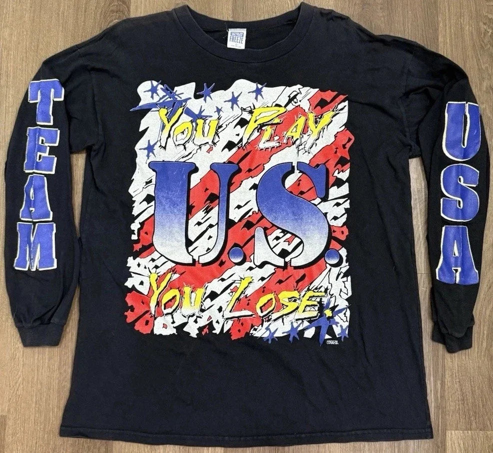 Vintage 90s USA Olympic Long Sleeve XL Freeze American Soccer Unisex