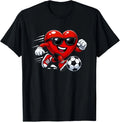 Valentine Soccer Heart Drip Sport Love Valentines Day Boys Sizes XS–XL Unisex