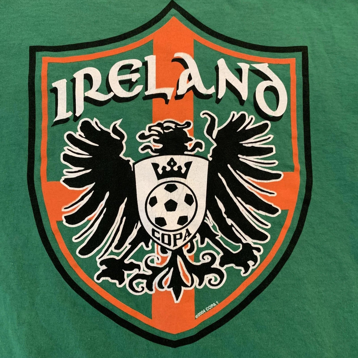 Vintage COPA 1 Shirt Mens XL Green Ireland Soccer Crest Graphic Tee Unisex