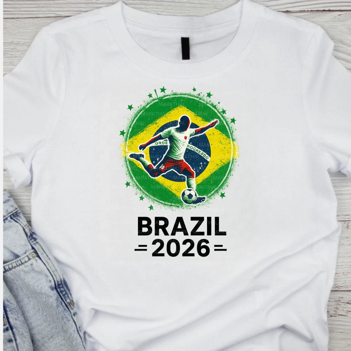 Brazil 2026 World Soccer Futbol Shirt Brazilian Flag Tee Gildan Unisex Unisex