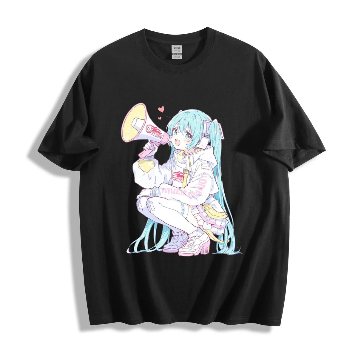 Hatsune Miku Cloud Hair Ascend - Serene Blue Sky Flow Design Unisex Tee Unisex